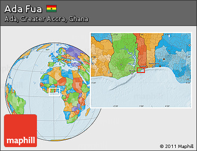 Political Location Map of Ada Fua