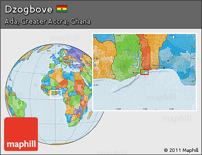 Political Location Map of Dzogbove