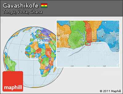 Political Location Map of Gavashikofe