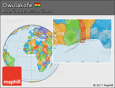 Political Location Map of Owulakofe