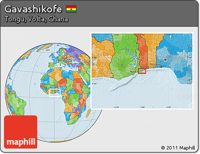 Political Location Map of Gavashikofe