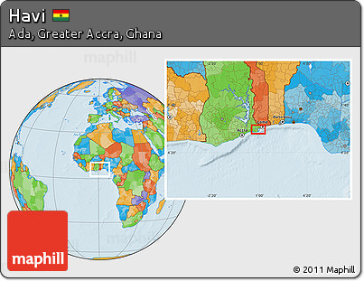 Political Location Map of Havi