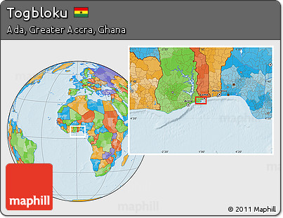 Political Location Map of Togbloku