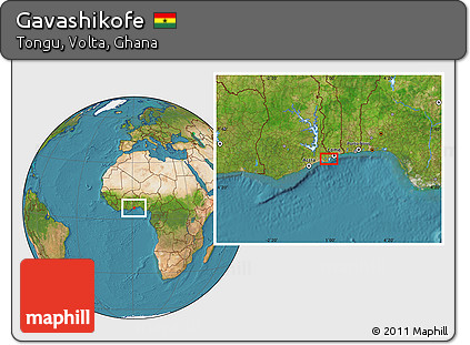 Satellite Location Map of Gavashikofe