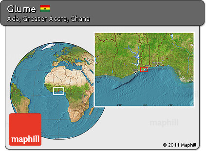 Satellite Location Map of Glume