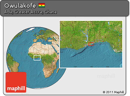 Satellite Location Map of Owulakofe
