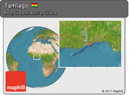 Satellite Location Map of Tamlago