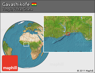 Satellite Location Map of Gavashikofe