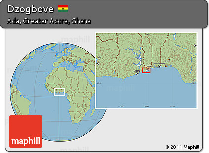 Savanna Style Location Map of Dzogbove