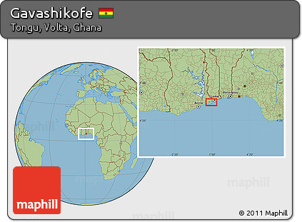 Savanna Style Location Map of Gavashikofe