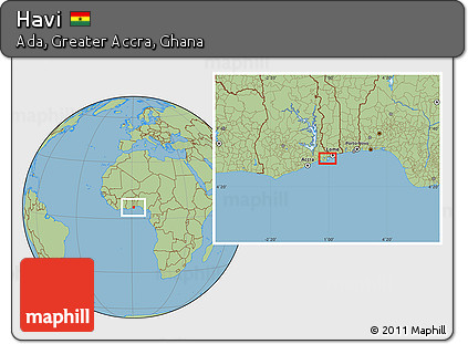 Savanna Style Location Map of Havi