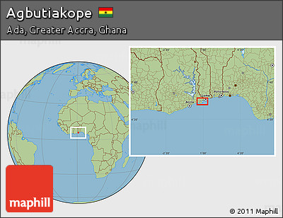 Savanna Style Location Map of Agbutiakope