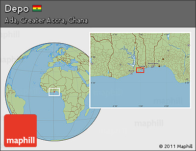 Savanna Style Location Map of Depo