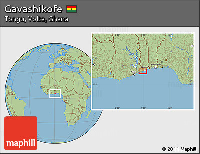 Savanna Style Location Map of Gavashikofe