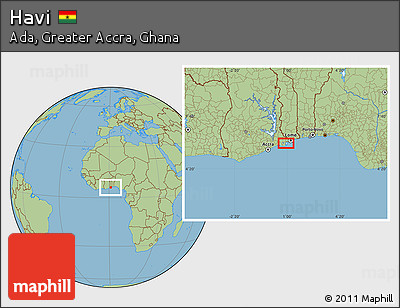 Savanna Style Location Map of Havi