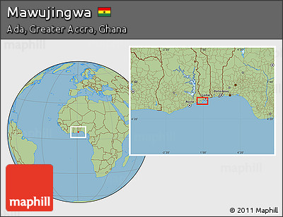 Savanna Style Location Map of Mawujingwa