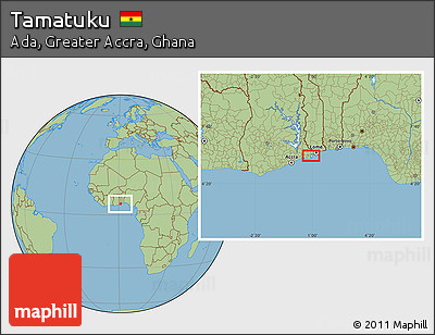 Savanna Style Location Map of Tamatuku