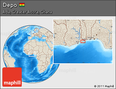 Shaded Relief Location Map of Depo