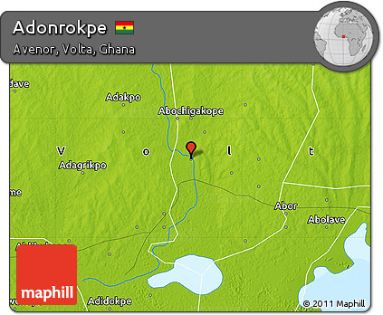 Physical Map of Adonrokpe