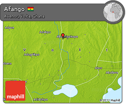 Physical Map of Afango