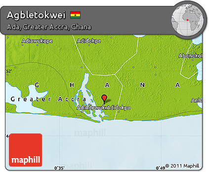 Physical Map of Agbletokwei