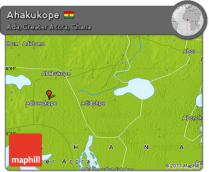 Physical Map of Ahakukope