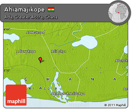 Physical Map of Ahiamajikope