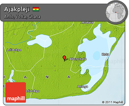 Physical Map of Ajakpleji