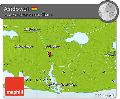 Physical Map of Asidowui