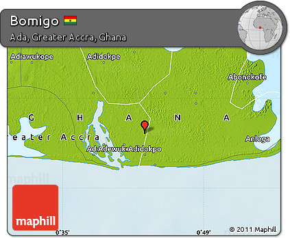 Physical Map of Bomigo