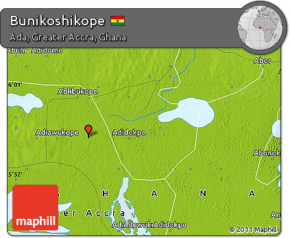 Physical Map of Bunikoshikope