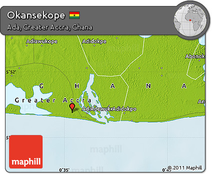Physical Map of Okansekope