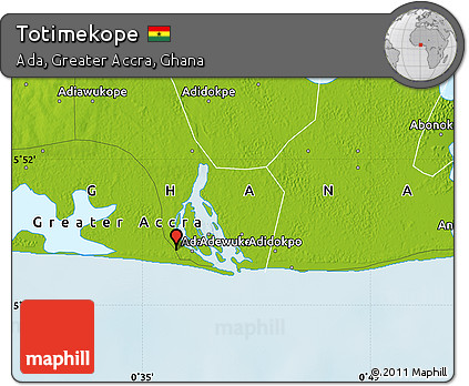 Physical Map of Totimekope