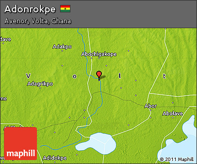 Physical Map of Adonrokpe
