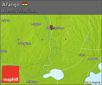 Physical Map of Afango