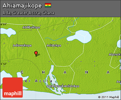 Physical Map of Ahiamajikope