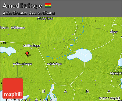 Physical Map of Amedikukope