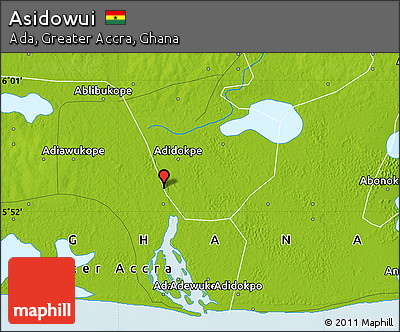 Physical Map of Asidowui