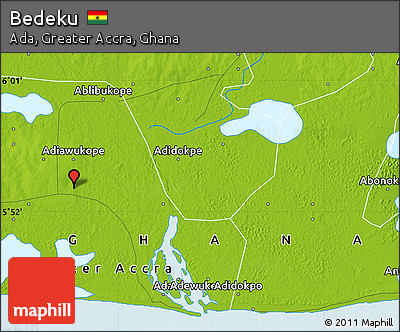 Physical Map of Bedeku