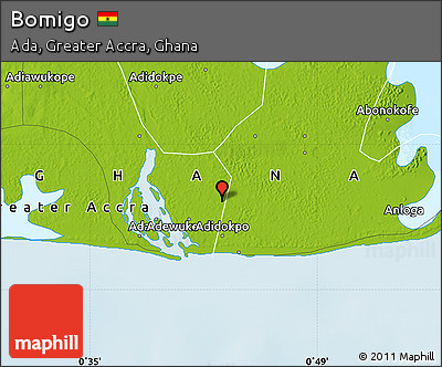 Physical Map of Bomigo