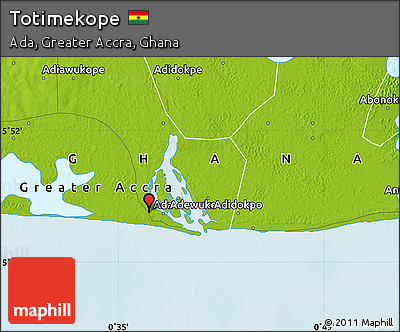 Physical Map of Totimekope