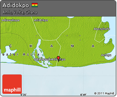 Physical Map of Adidokpo