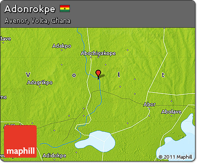 Physical Map of Adonrokpe