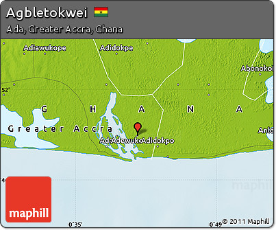 Physical Map of Agbletokwei