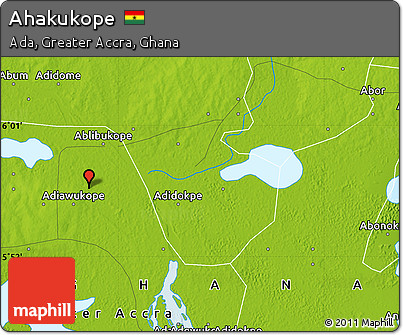Physical Map of Ahakukope