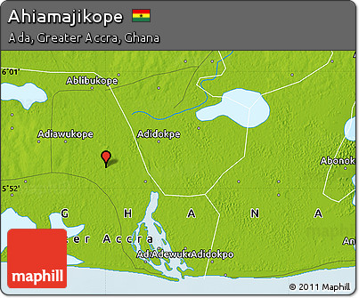 Physical Map of Ahiamajikope