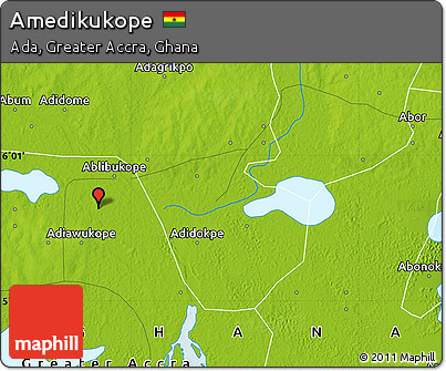 Physical Map of Amedikukope