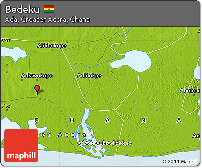 Physical Map of Bedeku