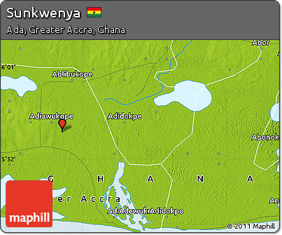 Physical Map of Sunkwenya