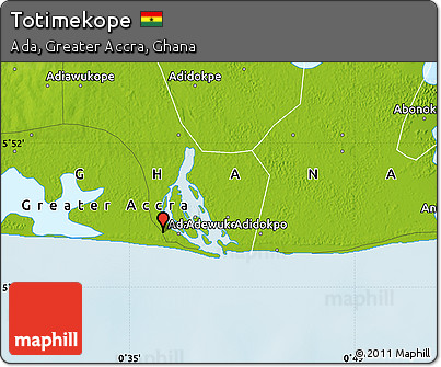 Physical Map of Totimekope